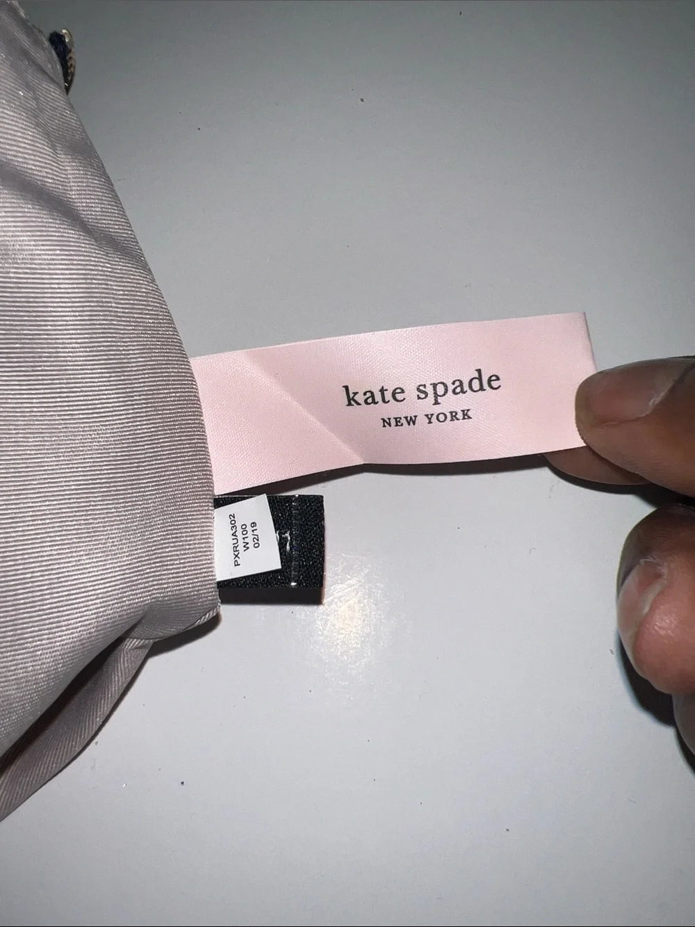 kate spade plum canvas wristlet with gold spade